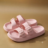 Double - Buckle Sandals Pink