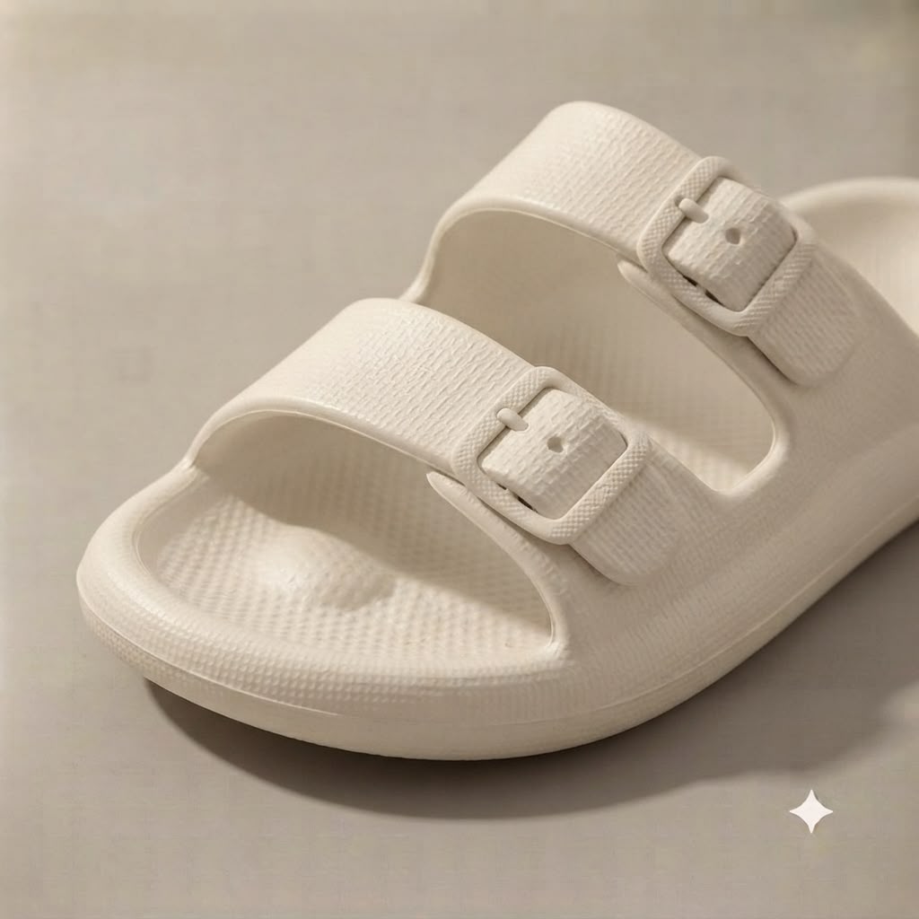 Double - Buckle Sandals Khaki